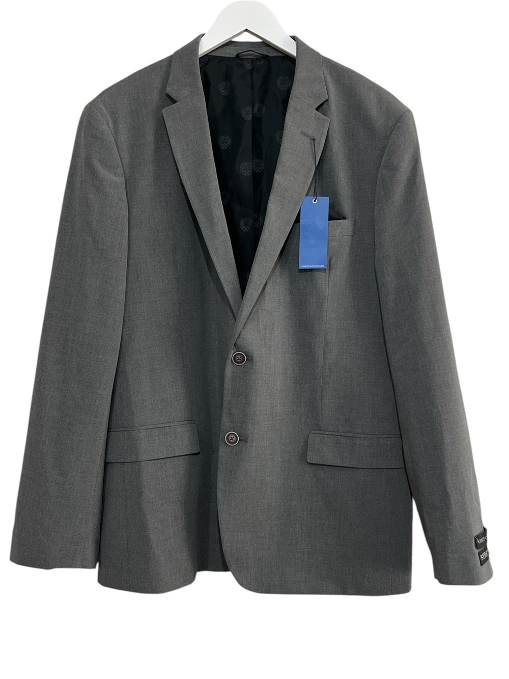 Vince Camuto Men'sStretch Blazer Sport Coat 2-Button, Grey, Size 46R